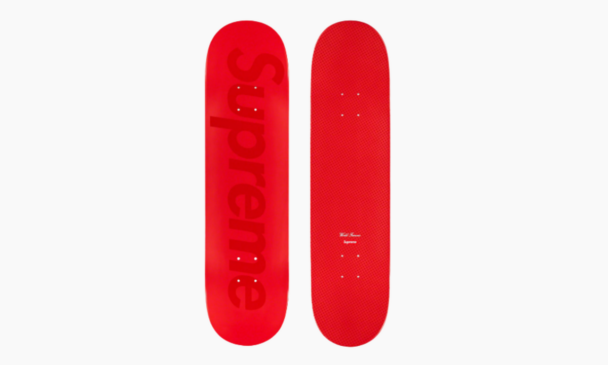 Supreme Tonal Box Logo Skateboard Deck Red | The Sneaker Store