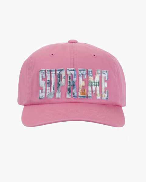 Supreme Embroidered Money Logo 6-Panel Hat Pink| The Sneaker Store