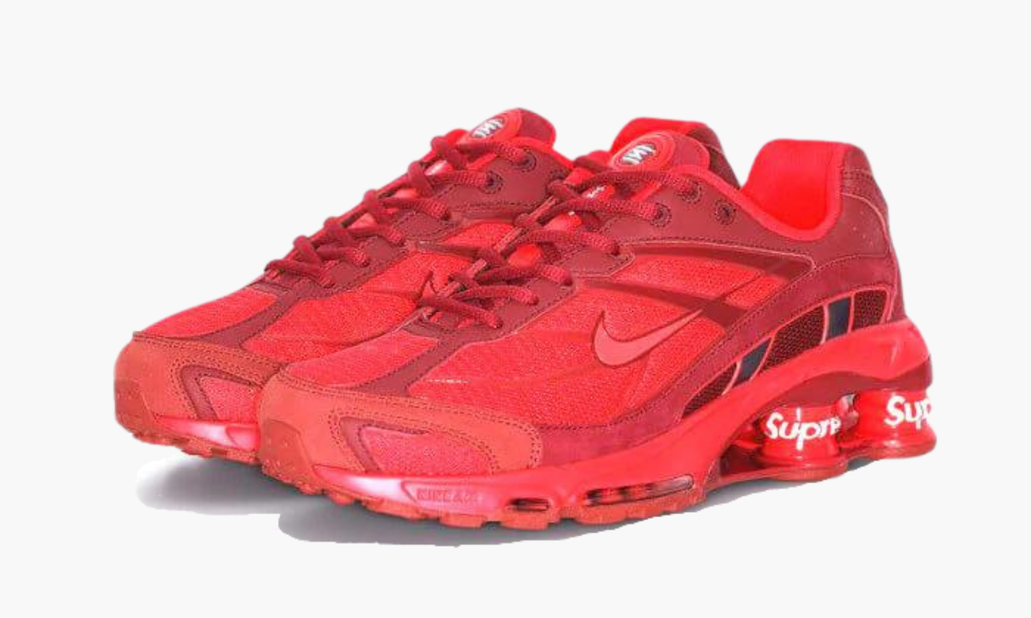 Nike supreme red shoes shop