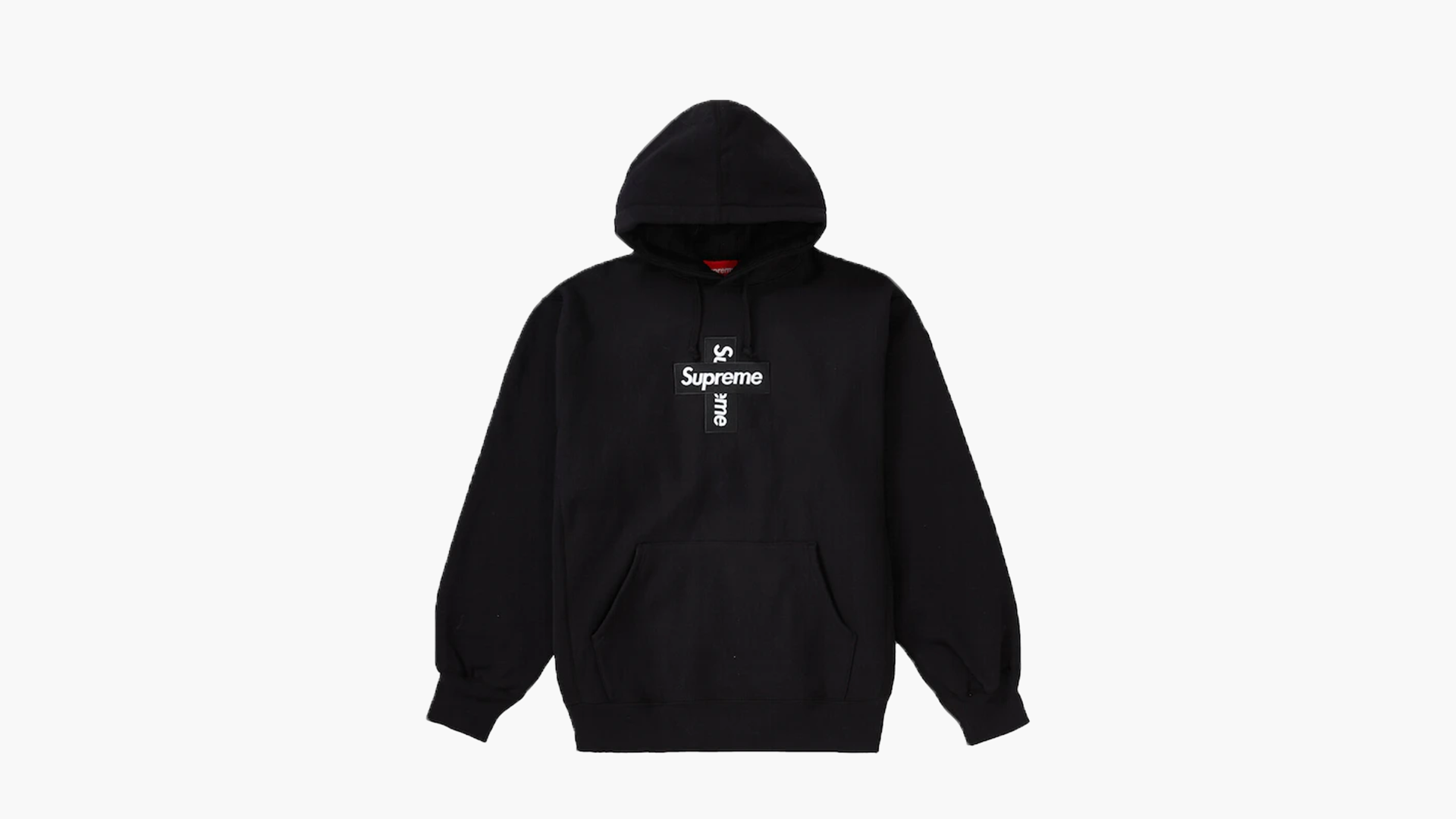 Supreme cross box logo hoodie black Clearance
